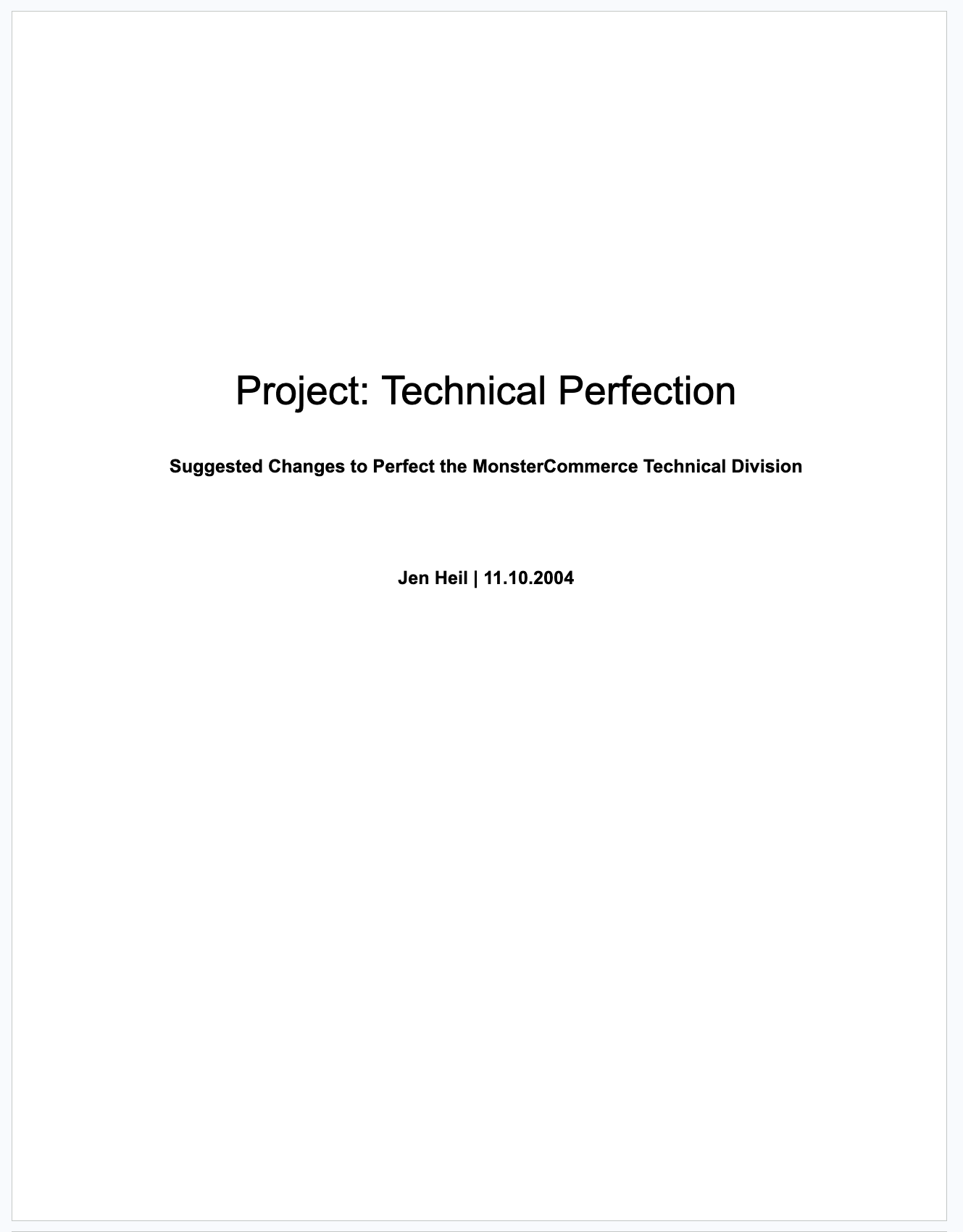 Technical Integration Objectives