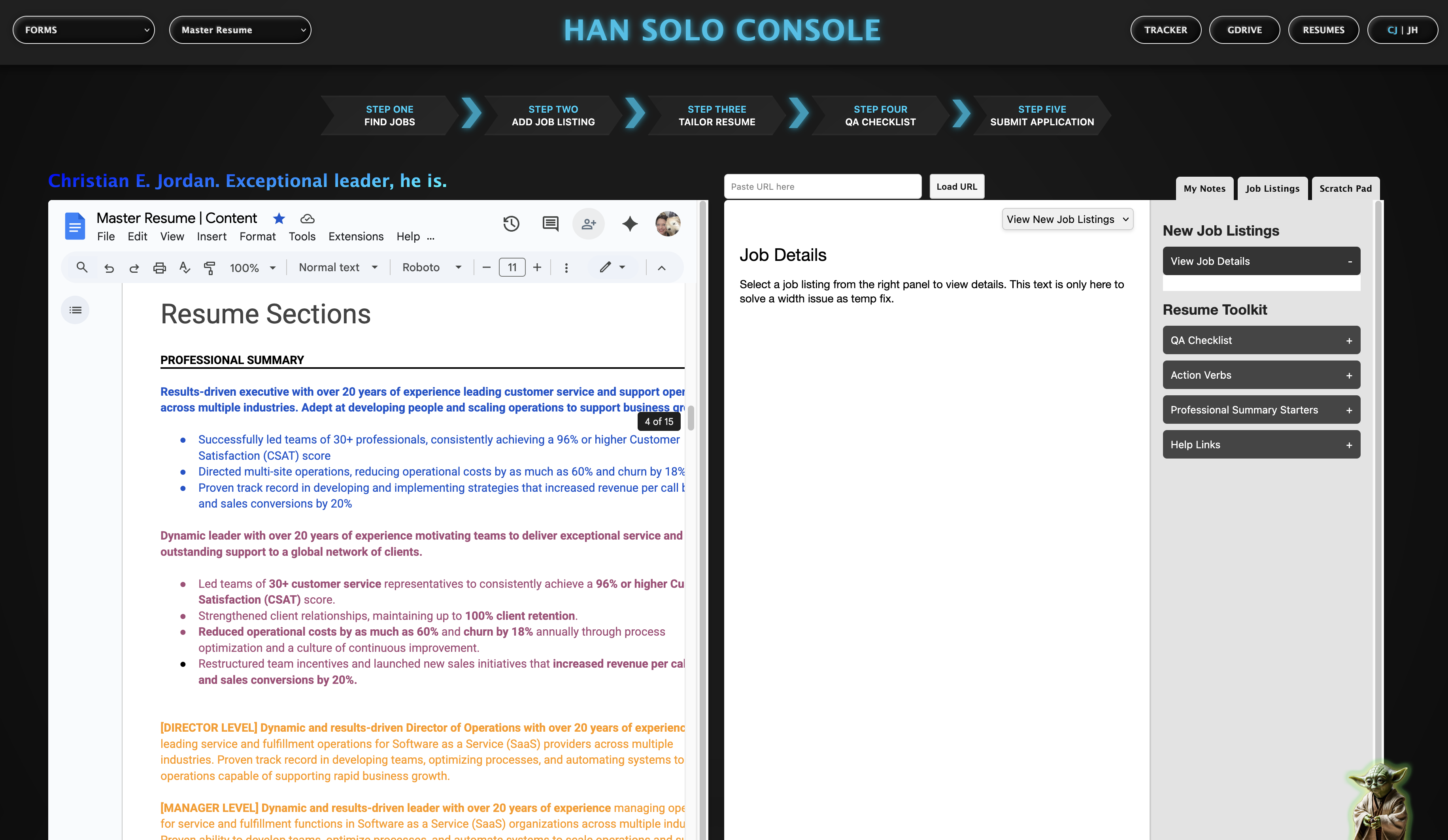 AI Resume Optimization Console