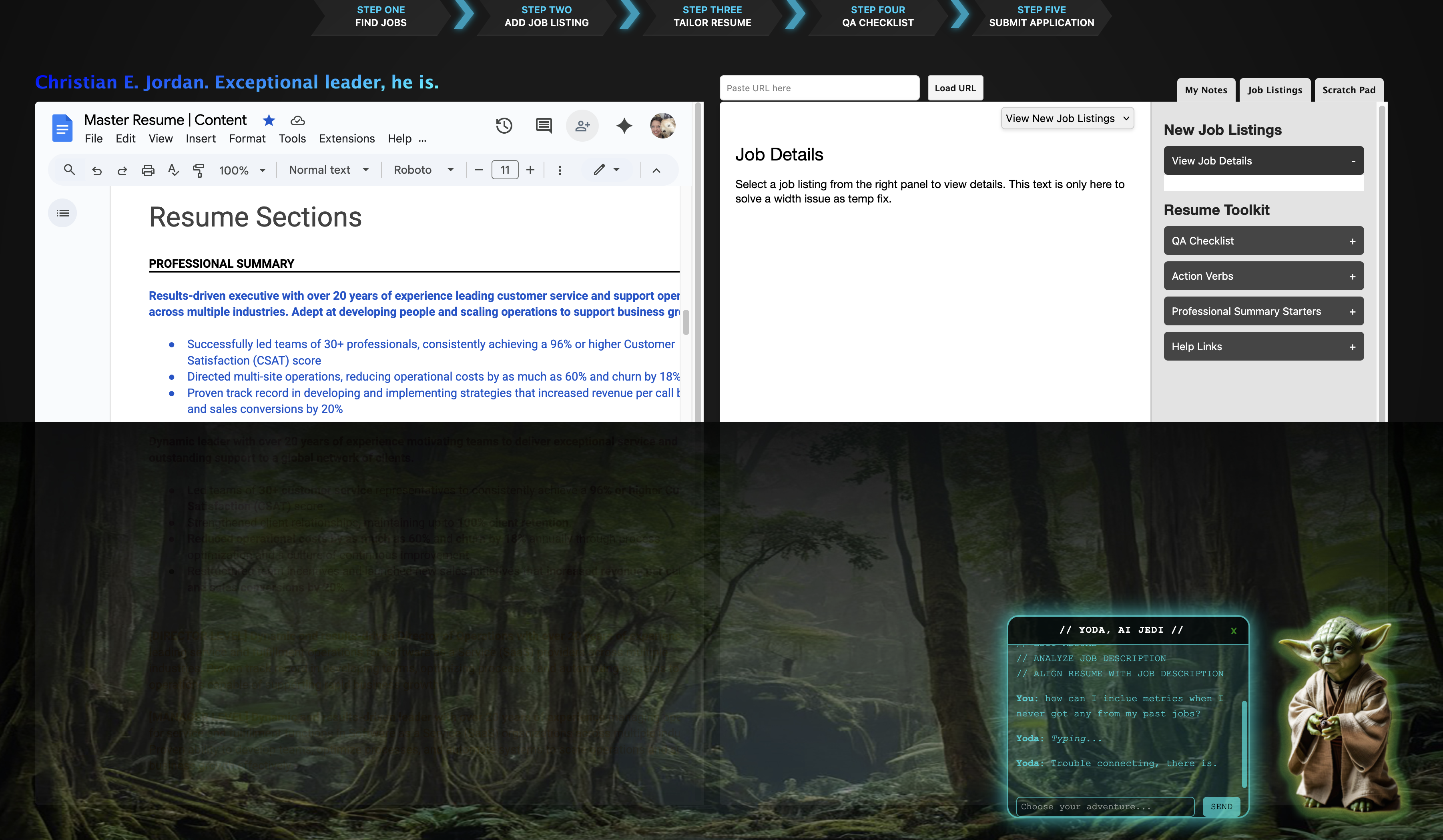 Gamified Career Workflow Interface