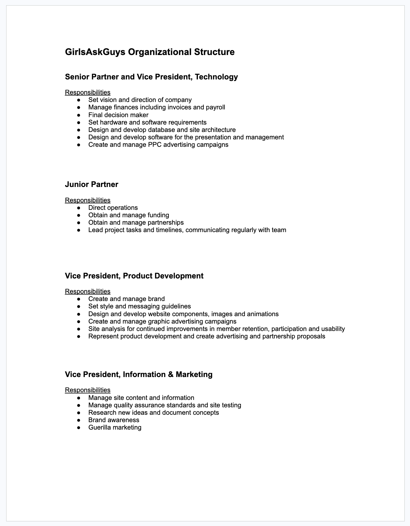 Operations Organization Design